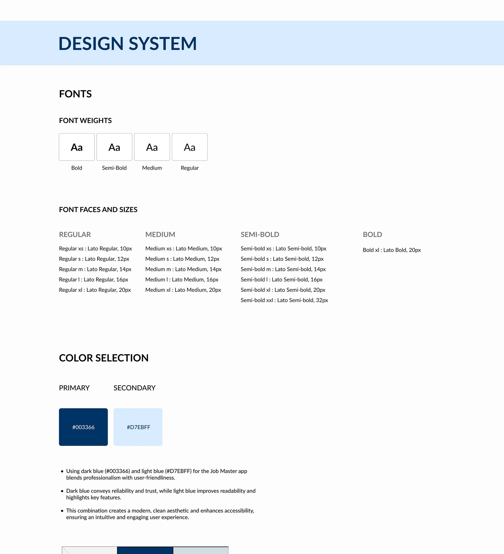 Job Master design system and components (part 1 of 4)